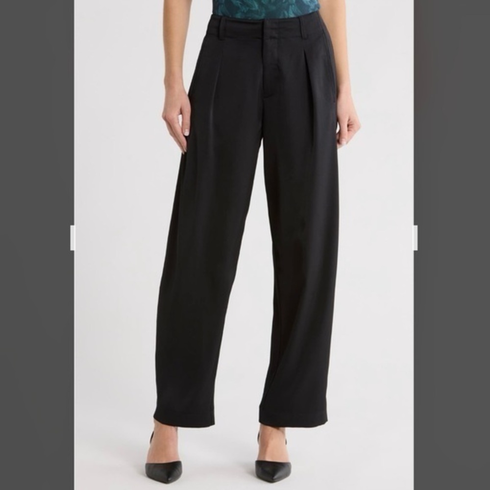 rag & bone Douglas Ankle Satin Pants in Black Size 14
